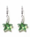 Swarovski náušnice mořská hvězda Peridot AB II