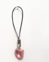 Swarovski přívěsek na mobil srdce Light Rose AB