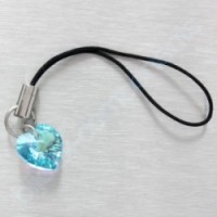 Swarovski přívěsek na mobil srdce Aquamarine AB