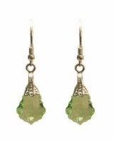 Swarovski náušnice Baroko Peridot a