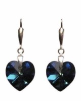 Swarovski srdce Bermuda Blue AB VIII a