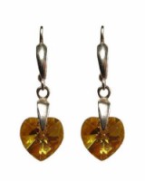 Swarovski náušnice Light Topaz AB II a