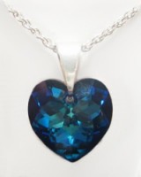 Swarovski přívěšek - srdce Bermuda Blue