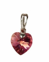 Swarovski srdce Light Rose AB a