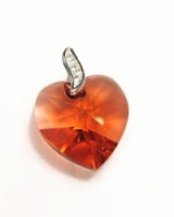 Swarovski přívěsek srdce Padparadscha a