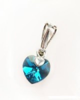 Swarovski přívěsek srdce Blue Zircon AB 