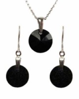 Swarovski set Round Stones Jet