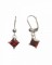 Swarovski kostky se zirkonem Red I b