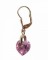 Swarovski srdce Light Amethyst AB b