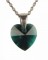 Swarovski srdce Emerald s řetízkem