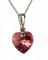 Swarovski srdce Light Rose AB b