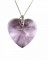 Swarovski srdce Light Violet III b